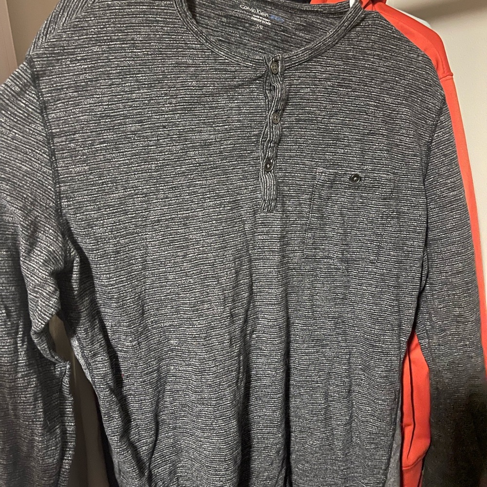 Calvin Klein jeans long sleeve quarter button up